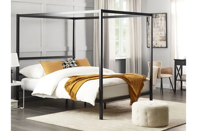 Denaya Himmelsseng 160x200 cm - Svart - Møbler - Senger - Himmelseng