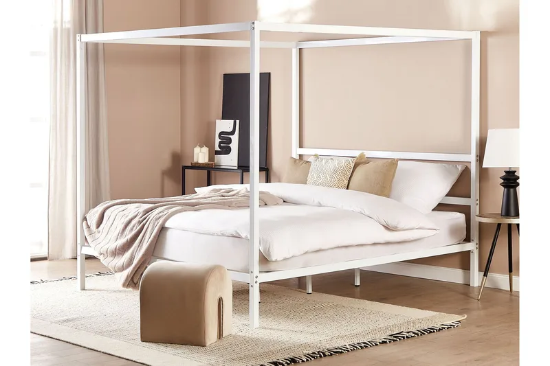 Denaya Himmelsseng 180x200 cm - Hvit - Møbler - Senger - Himmelseng