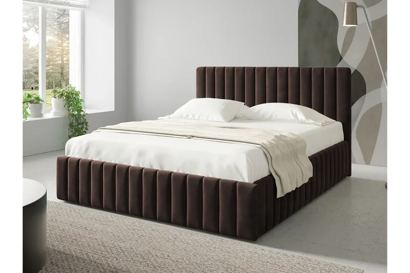 Desio Oppbevaringsseng 160x200 cm, Brun