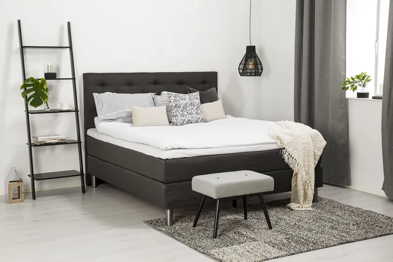 Diplomat Komplett Sengepakke 180x200 - Mørkegrå - Møbler - Senger - Komplett sengepakke