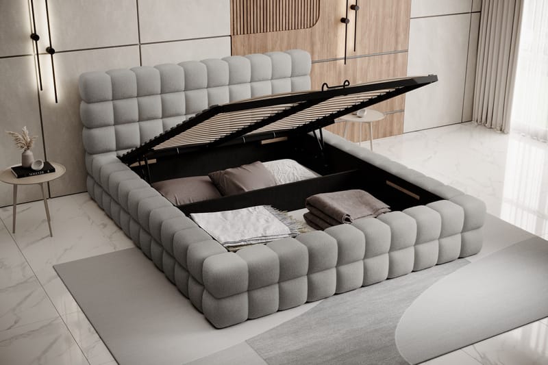 Dizzle Sengeramme 160x200 cm - Grå - Møbler - Senger - Sengeramme & sengestamme