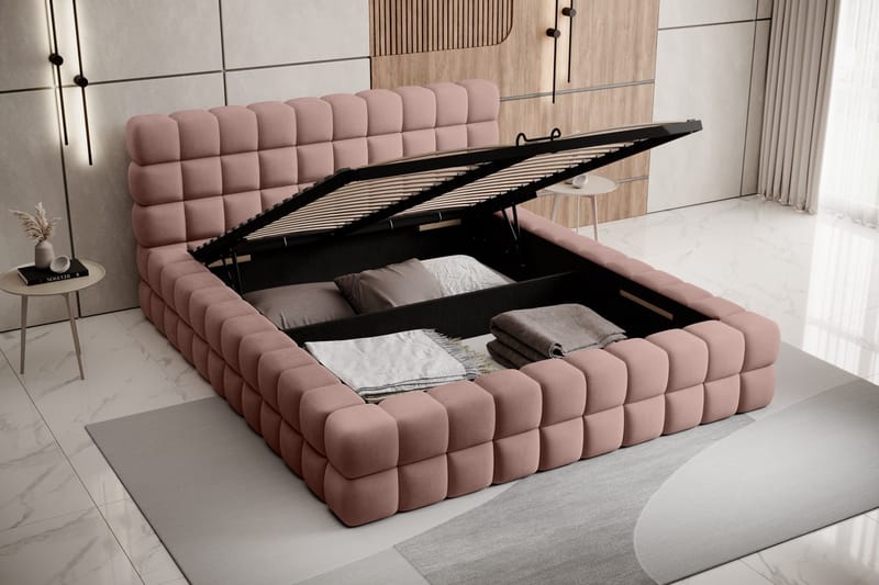 Dizzle Sengramme 140x200 cm - Rosa - Møbler - Senger - Sengeramme & sengestamme