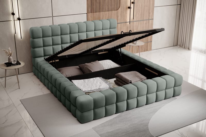 Dizzle Sengramme 160x200 cm - Grønn - Møbler - Senger - Sengeramme & sengestamme