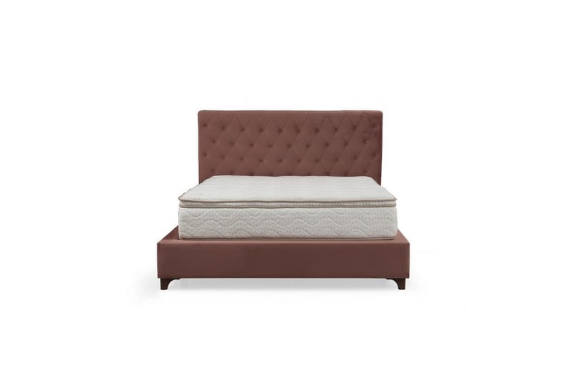 Dobbel madrass, base og hodegjerde Subra-sett Støvete Veyae - 160 x 200cm - Møbler - Senger - Komplett sengepakke