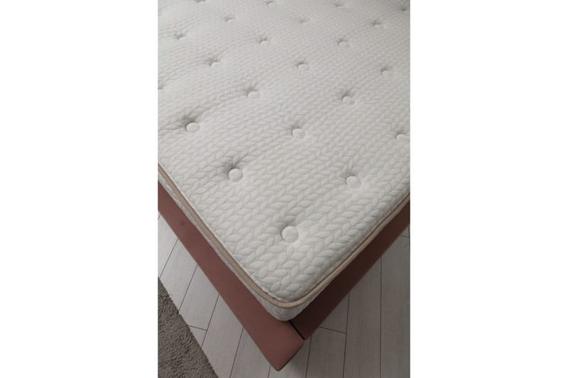Dobbel madrass, base og hodegjerde Subra-sett Støvete Veyae - 160 x 200cm - Møbler - Senger - Komplett sengepakke