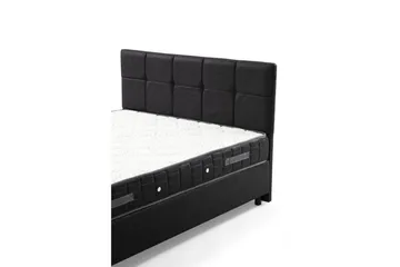 Dobbel madrass, base og hodegjerde Sudalmuni sett antrasitt - 160 x 114 x 200 cm - Møbler - Senger - Komplett sengepakke