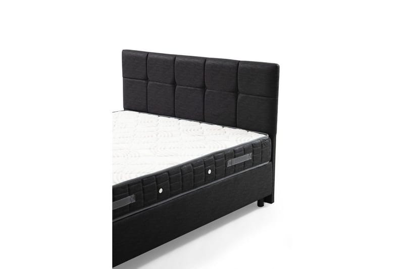 Dobbel madrass, base og hodegjerde Sudalmuni sett antrasitt - 160 x 114 x 200 cm - Møbler - Senger - Komplett sengepakke