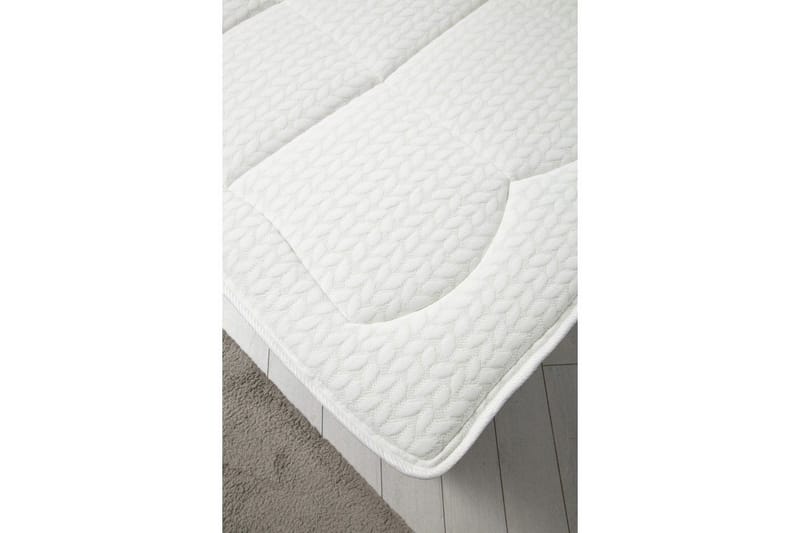 Dobbel madrass, base og hodegjerde Sudamoon Sett Grå - 160 x 35 x 208 cm - Møbler - Senger - Komplett sengepakke