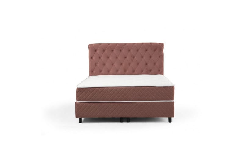 Dobbel madrass, base og hodegjerde Sudamoon Sett Støvet Veyae - 160 x 35 x 208 cm - Møbler - Senger - Komplett sengepakke