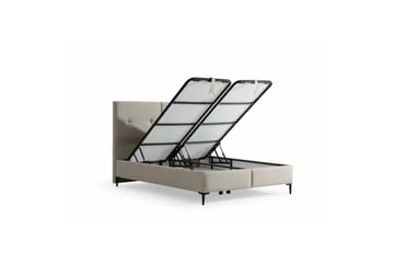 Dobbelseng Base & Hodegavl Badena Beige - 150 x 40 x 200 cm - Møbler - Senger - Dobbeltsenger