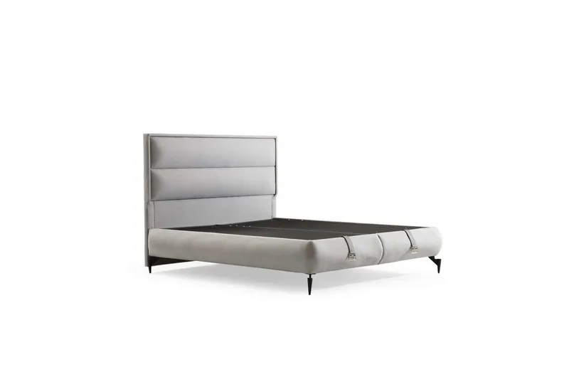 Dobbelseng Base & Hodegavl Fresh Grå, 160 x 41 x 200 cm