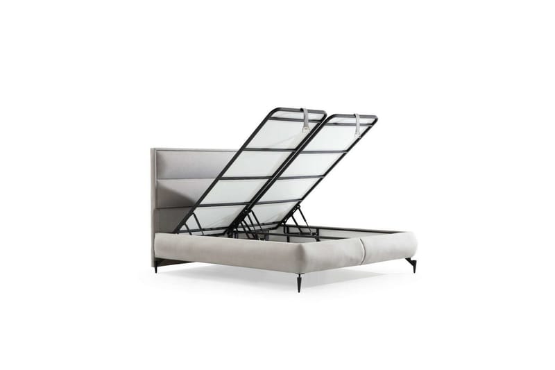 Dobbelseng Base & Hodegavl Fresh Grå - 180 x 41 x 200 cm - Møbler - Senger - Sengeramme & sengestamme