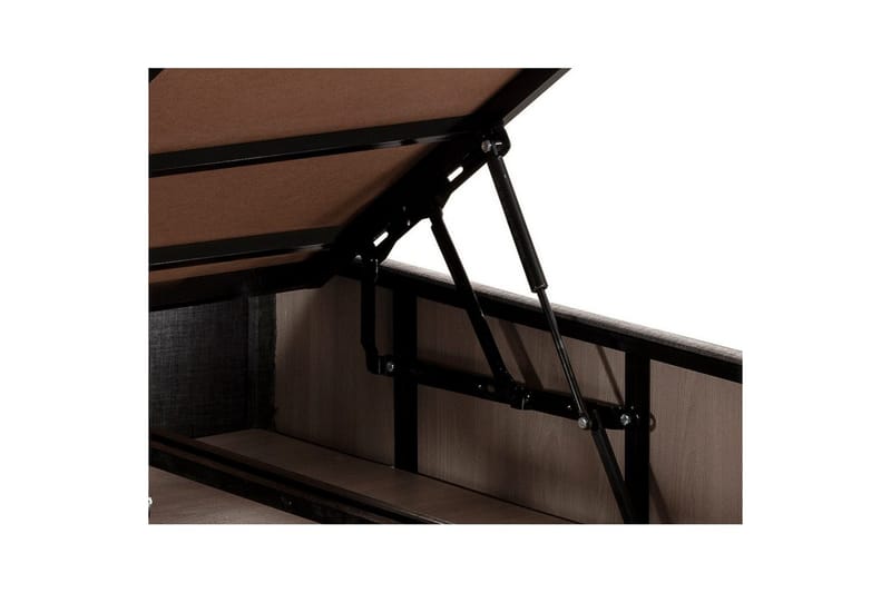 Dobbelseng Base & Hodegavl Sølvgrå - 140 x 190 x 38 cm - Møbler - Senger - Komplett sengepakke