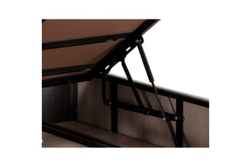 Dobbelseng Base & Hodegavl Sølvgrå - 140 x 190 x 38 cm - Møbler - Senger - Sengeramme & sengestamme