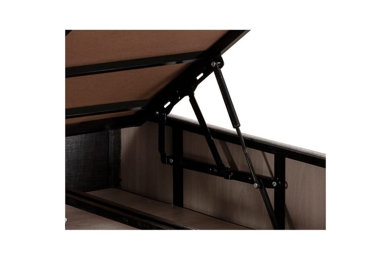 Dobbelseng Base & Hodegavl Sølvgrå - 150 x 200 x 38 cm - Møbler - Senger - Komplett sengepakke