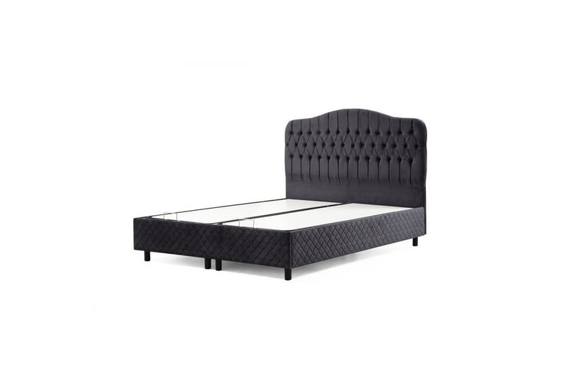 Dobbelseng Base & Hodegavl Subato Antrasitt - 140 x 125 x 200 cm - Møbler - Senger - Sengeramme & sengestamme