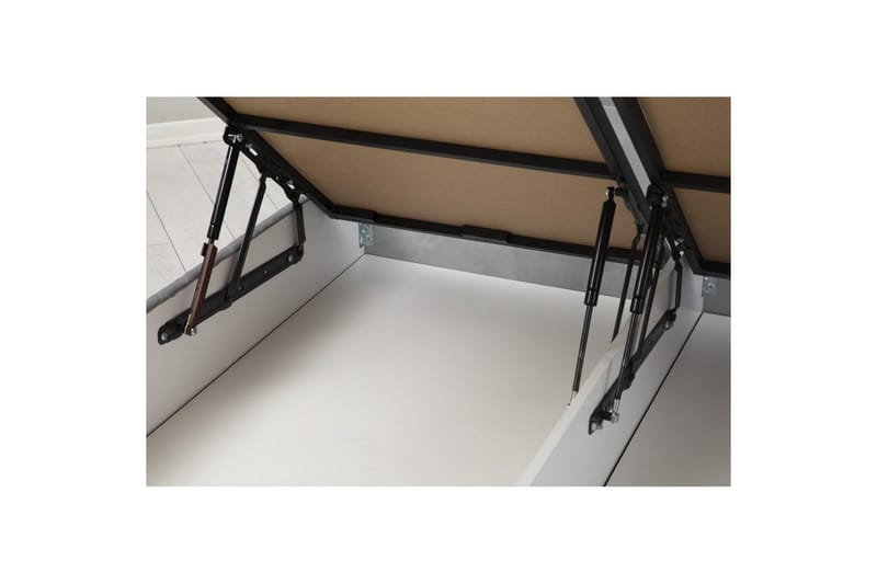 Dobbelseng Base & Hodegavl Subato Grå - 150 x 125 x 200 cm - Møbler - Senger - Sengeramme & sengestamme