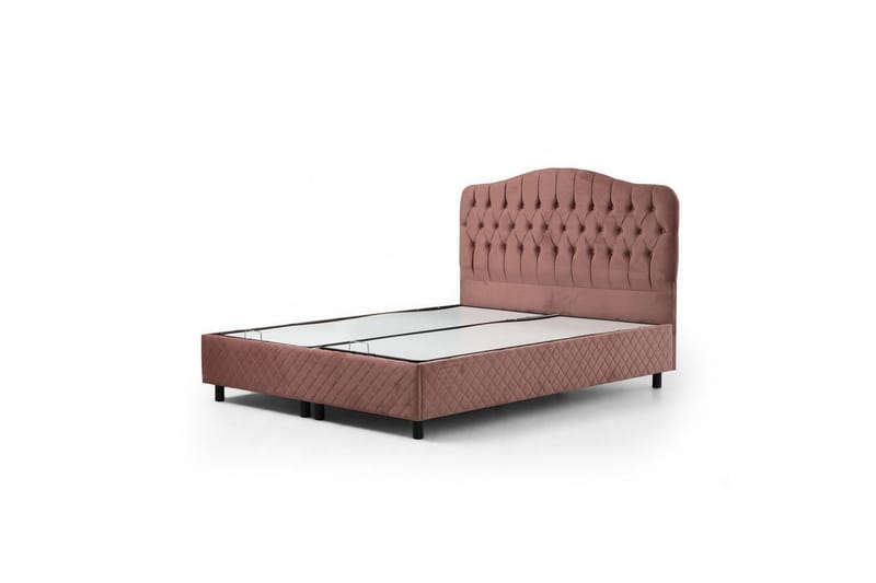 Dobbelseng Base & Hodegavl Subato Støvroser - 140 x 125 x 200 cm - Møbler - Senger - Sengeramme & sengestamme