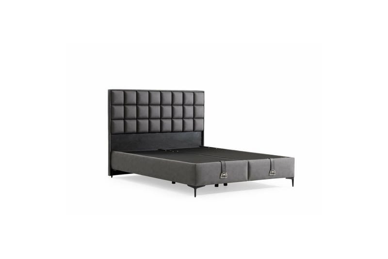 Dobbelseng Base & Hodegavl Sube Grå - 180 x 38 x 200 cm - Møbler - Senger - Sengeramme & sengestamme