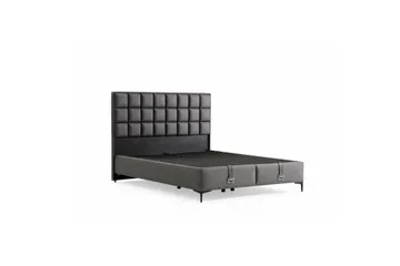 Dobbelseng Base & Hodegavl Sube Grå - 180 x 38 x 200 cm - Møbler - Senger - Sengeramme & sengestamme