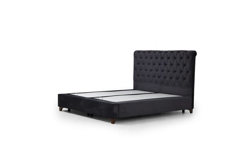 Dobbelseng Base & Hodegavl Subra antrasitt - 160 x 130 x 200 cm - Møbler - Senger - Sengeramme & sengestamme