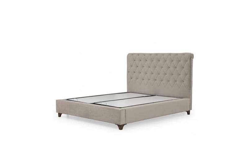 Dobbelseng Base & Hodegavl Subra beige - 160 x 130 x 200 cm - Møbler - Senger - Sengeramme & sengestamme