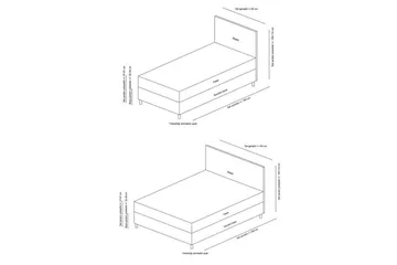 Dobbelseng Base & Hodegavl Sudamal Brun - 140 x 110 x 200 cm - Møbler - Senger - Sengeramme & sengestamme