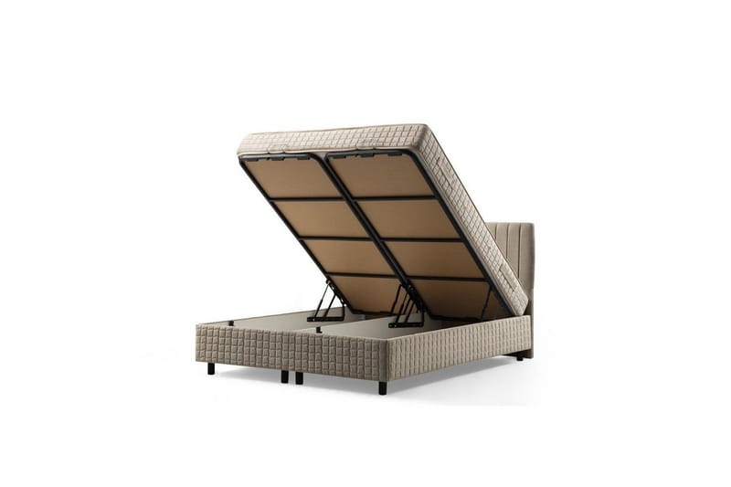 Dobbelseng Base & Hodegavl Sudamal Brun - 160 x 110 x 200 cm - Møbler - Senger - Sengeramme & sengestamme