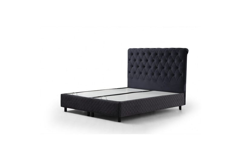 Dobbelseng Base & Hodegavl Sudamoon Antrasitt - 150 x 35 x 208 cm - Møbler - Senger - Sengeramme & sengestamme