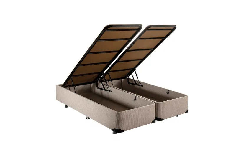 Dobbelseng Base Dasina Dobbel Beige - 140 x 200 cm - Møbler - Senger - Sengeramme & sengestamme