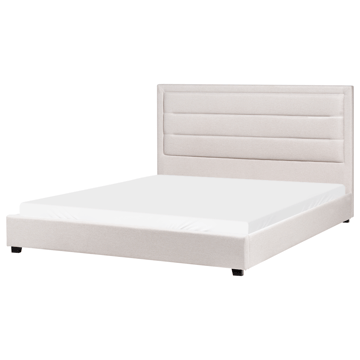 Dobbelseng med lamellram Rouen 180x200 cm - Lys beige - Møbler - Senger - Sengeramme & sengestamme