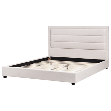 Dobbelseng med lamellram Rouen 180x200 cm - Lys beige - Møbler - Senger - Sengeramme & sengestamme