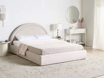 Dobbelseng Mouzon 160x200 cm - Lys beige - Møbler - Senger - Sengeramme & sengestamme