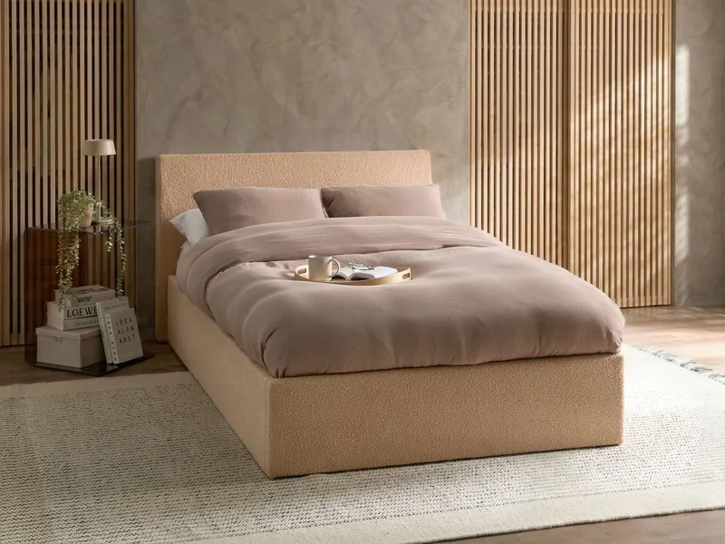 Dobbelseng Orbey 120x200 cm - Beige - Møbler - Senger - Sengeramme & sengestamme