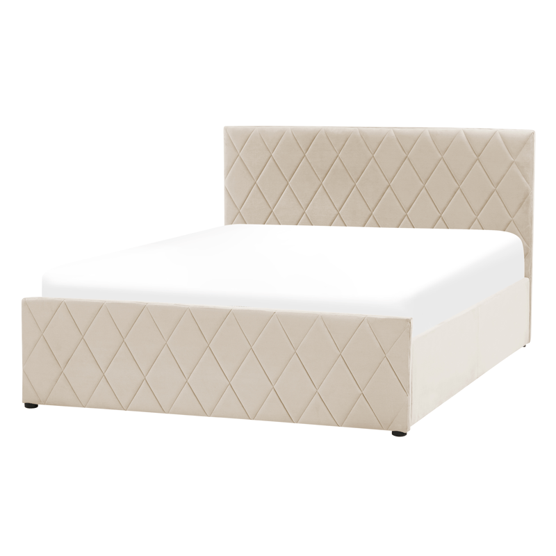 Dobbelseng Rochefort 180x200 cm - Beige - Møbler - Senger - Sengeramme & sengestamme