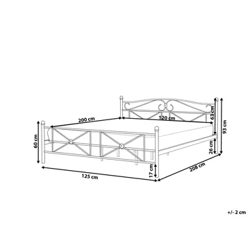 Dobbelseng Rodez 120x200 cm - Svart - Møbler - Senger - Sengeramme & sengestamme