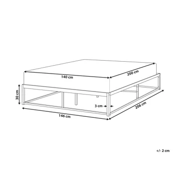 Dobbelseng Viry 140x200 - Lys beige - Møbler - Senger - Sengeramme & sengestamme