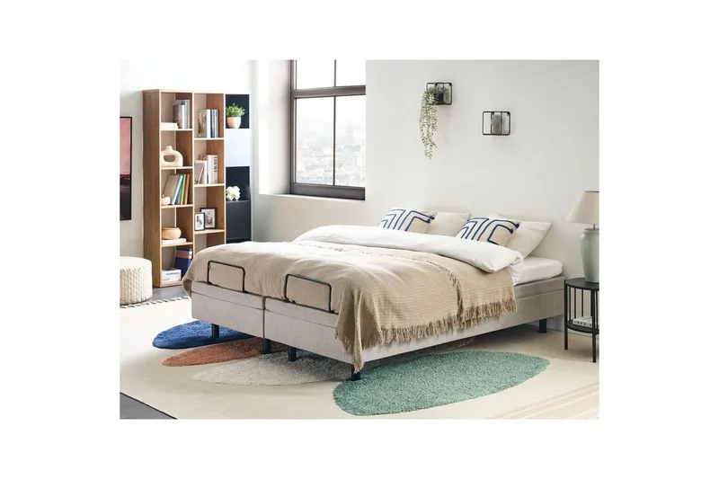 Dobbeltseng Duke Beige-Svart - Beige-Svart - Møbler - Senger - Sengeramme & sengestamme