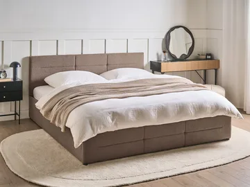Dobbeltseng Massognes 180x200 cm - Taupe - Møbler - Senger - Sengeramme & sengestamme
