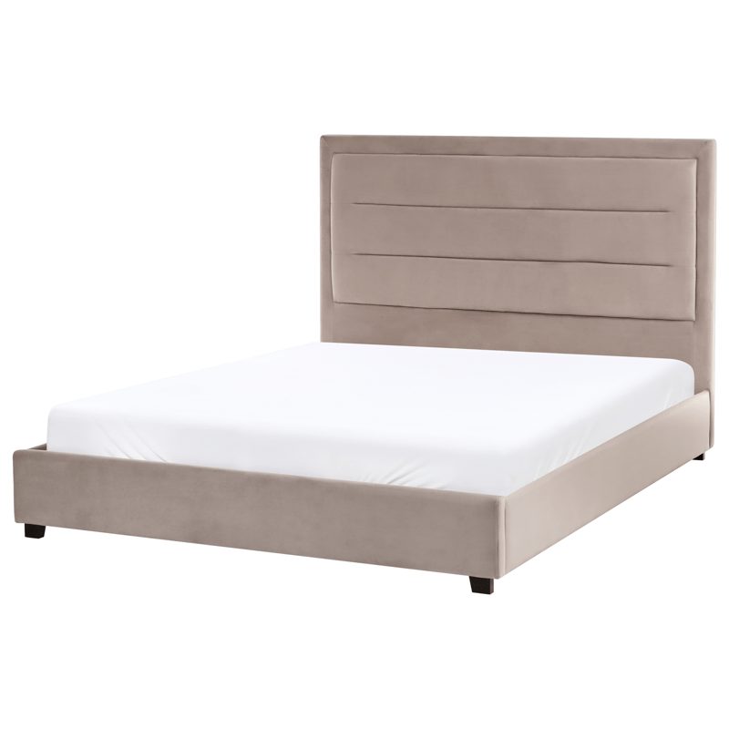 Dobbeltseng med lamellramme Rouen 140x200 cm, Taupe