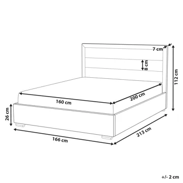 Dobbeltseng med lamellramme Rouen 160x200 cm - Mørkegrå - Møbler - Senger - Sengeramme & sengestamme