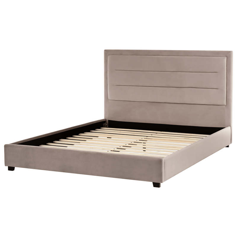Dobbeltseng med lamellramme Rouen 160x200 cm - Taupe - Møbler - Senger - Sengeramme & sengestamme