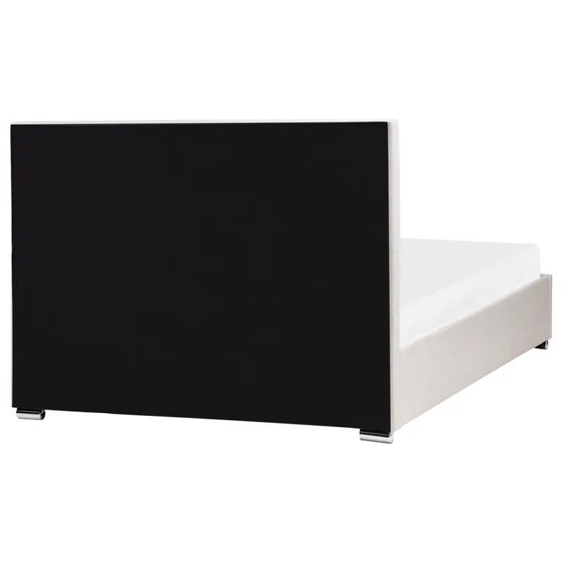 Dobbeltseng med oppbevaring Rouen 140x200 cm - Lys beige - Møbler - Senger - Sengeramme & sengestamme
