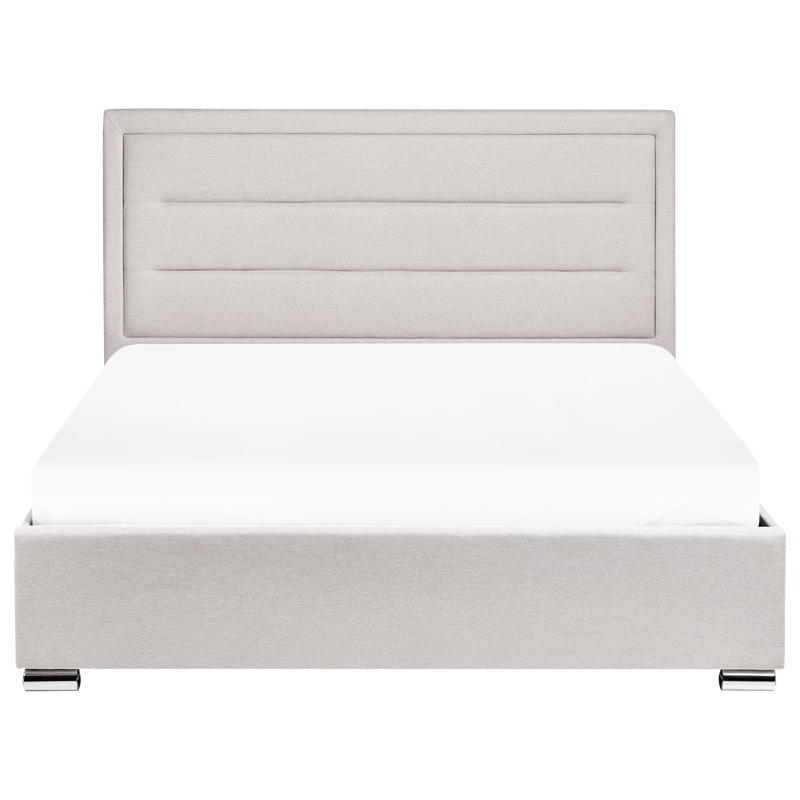 Dobbeltseng med oppbevaring Rouen 160x200 cm - Lys beige - Møbler - Senger - Sengeramme & sengestamme