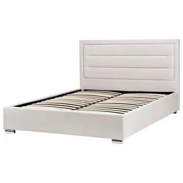 Dobbeltseng med oppbevaring Rouen 160x200 cm - Lys beige - Møbler - Senger - Sengeramme & sengestamme