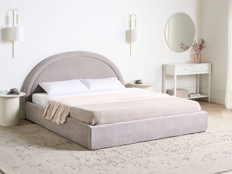 Dobbeltseng Mouzon 180x200 cm - Taupe - Møbler - Senger - Sengeramme & sengestamme