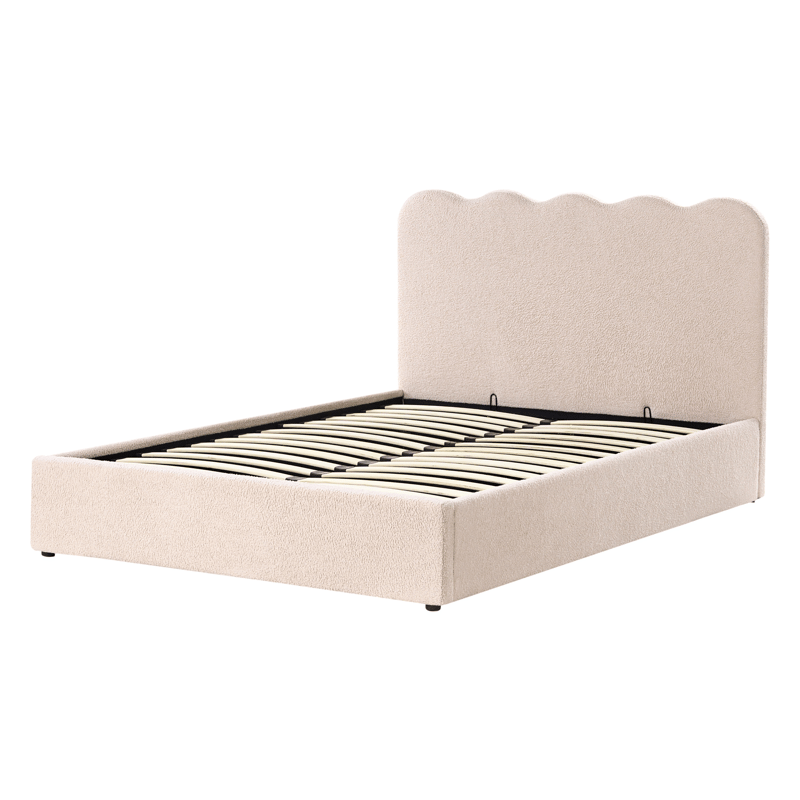 Dobbeltseng Nanterre 140x200 cm - Beige - Møbler - Senger - Sengeramme & sengestamme