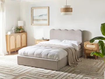 Dobbeltseng Nanterre 140x200 cm - Taupe - Møbler - Senger - Sengeramme & sengestamme