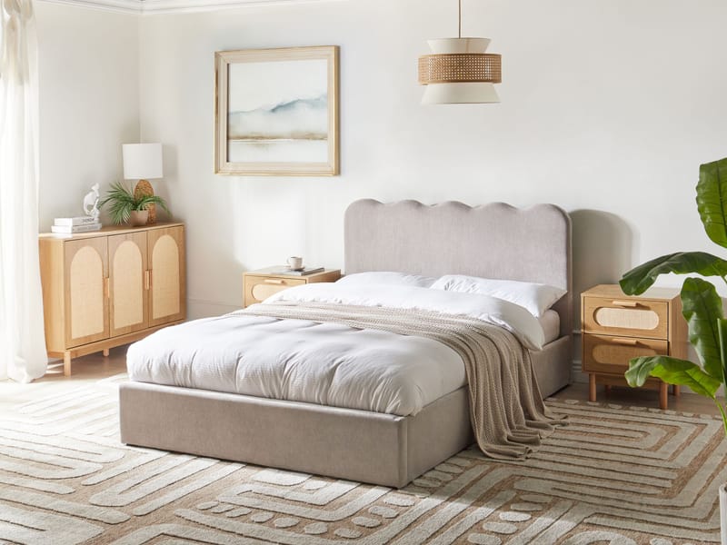 Dobbeltseng Nanterre 140x200 cm - Taupe - Møbler - Senger - Sengeramme & sengestamme