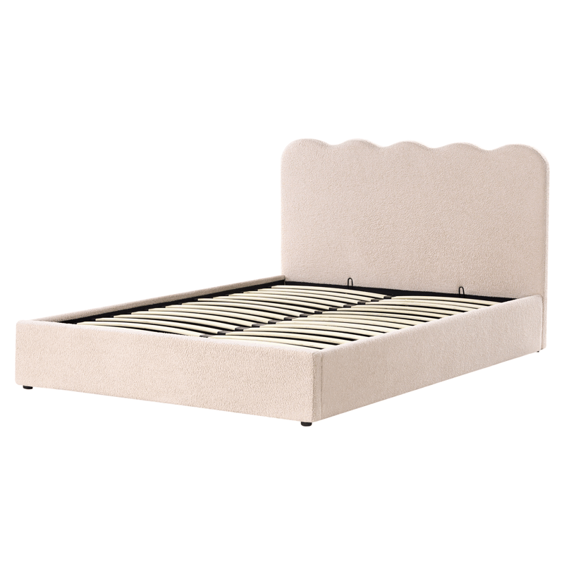 Dobbeltseng Nanterre 160x200 cm - Beige - Møbler - Senger - Sengeramme & sengestamme